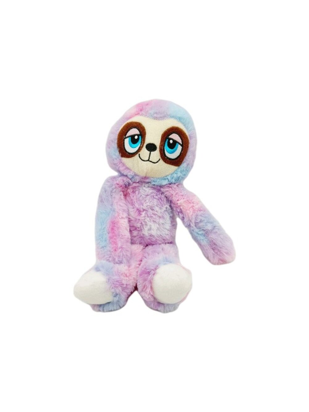 Sloth Pastel Tie Dye Rainbow Plush Stuffed Animal 12" Sewn Eyes